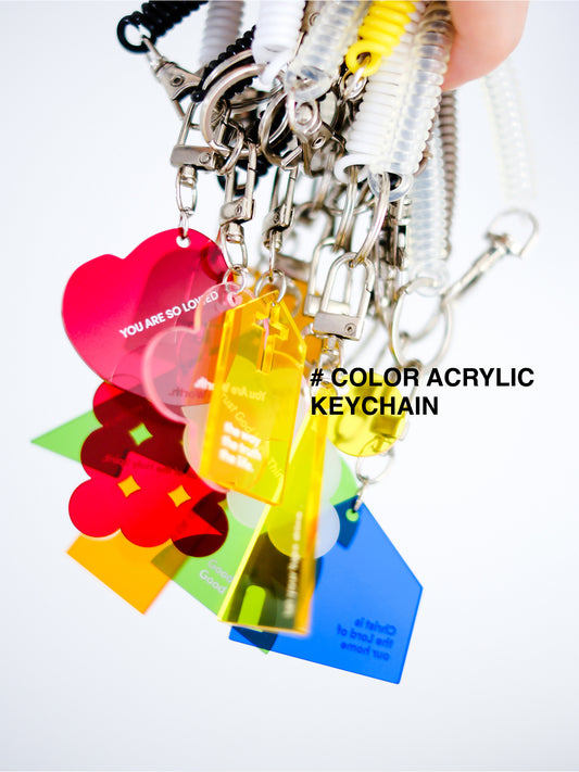 Colorful Acrylic Keychains with Inspirational Messages