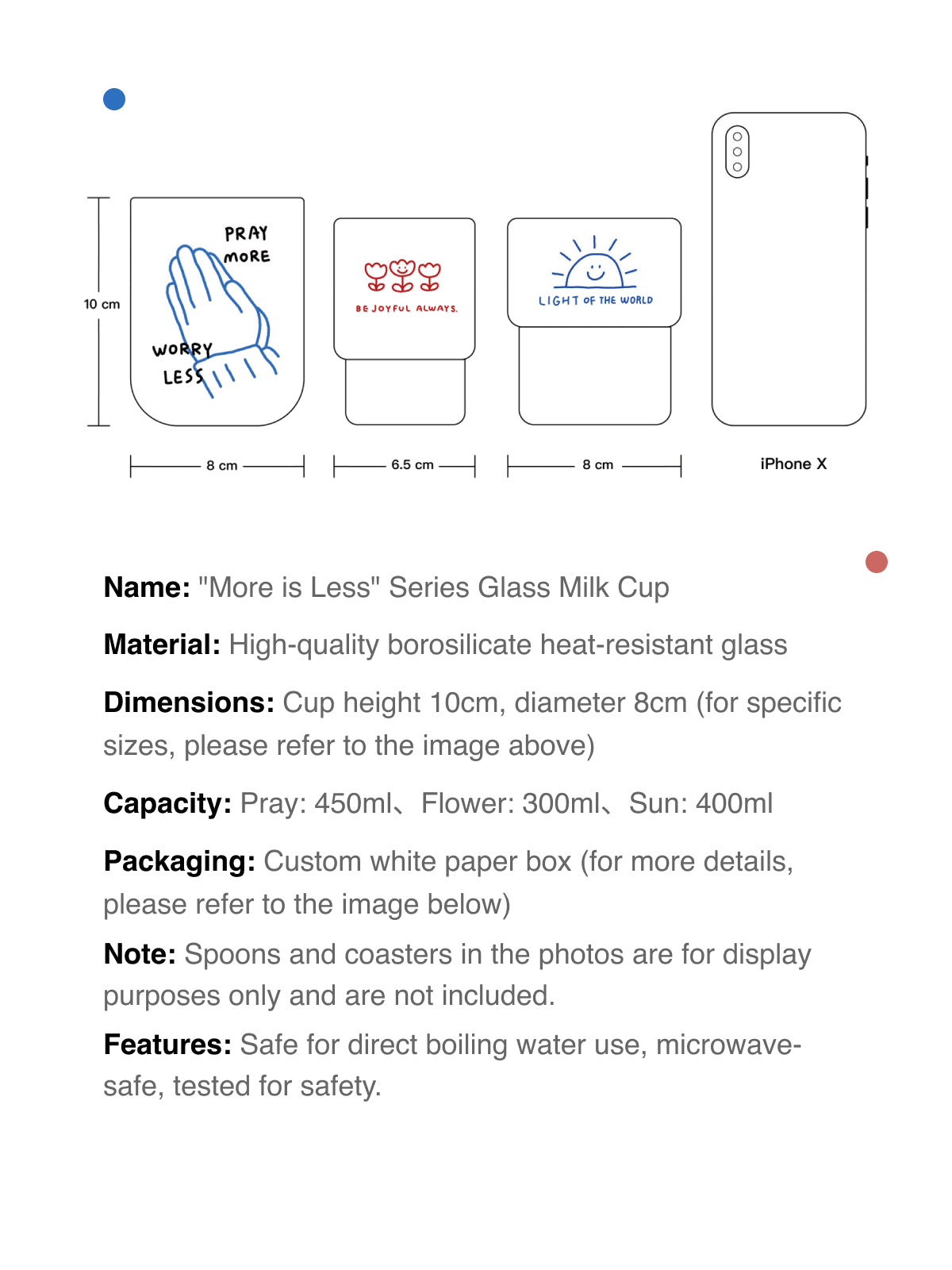 "More is Less" Creative Glass Milk Cup – Minimalist and Stylish Heat-Resistant Glass