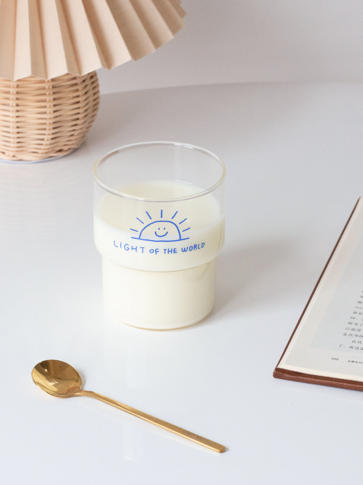 "More is Less" Creative Glass Milk Cup – Minimalist and Stylish Heat-Resistant Glass