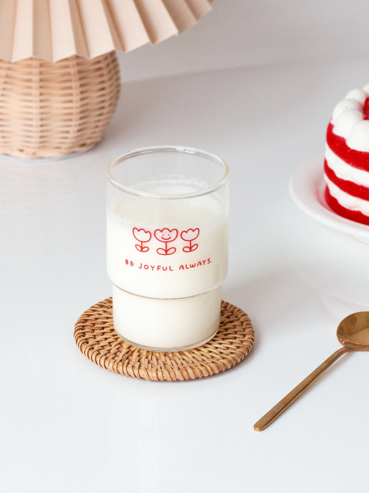 "More is Less" Creative Glass Milk Cup – Minimalist and Stylish Heat-Resistant Glass