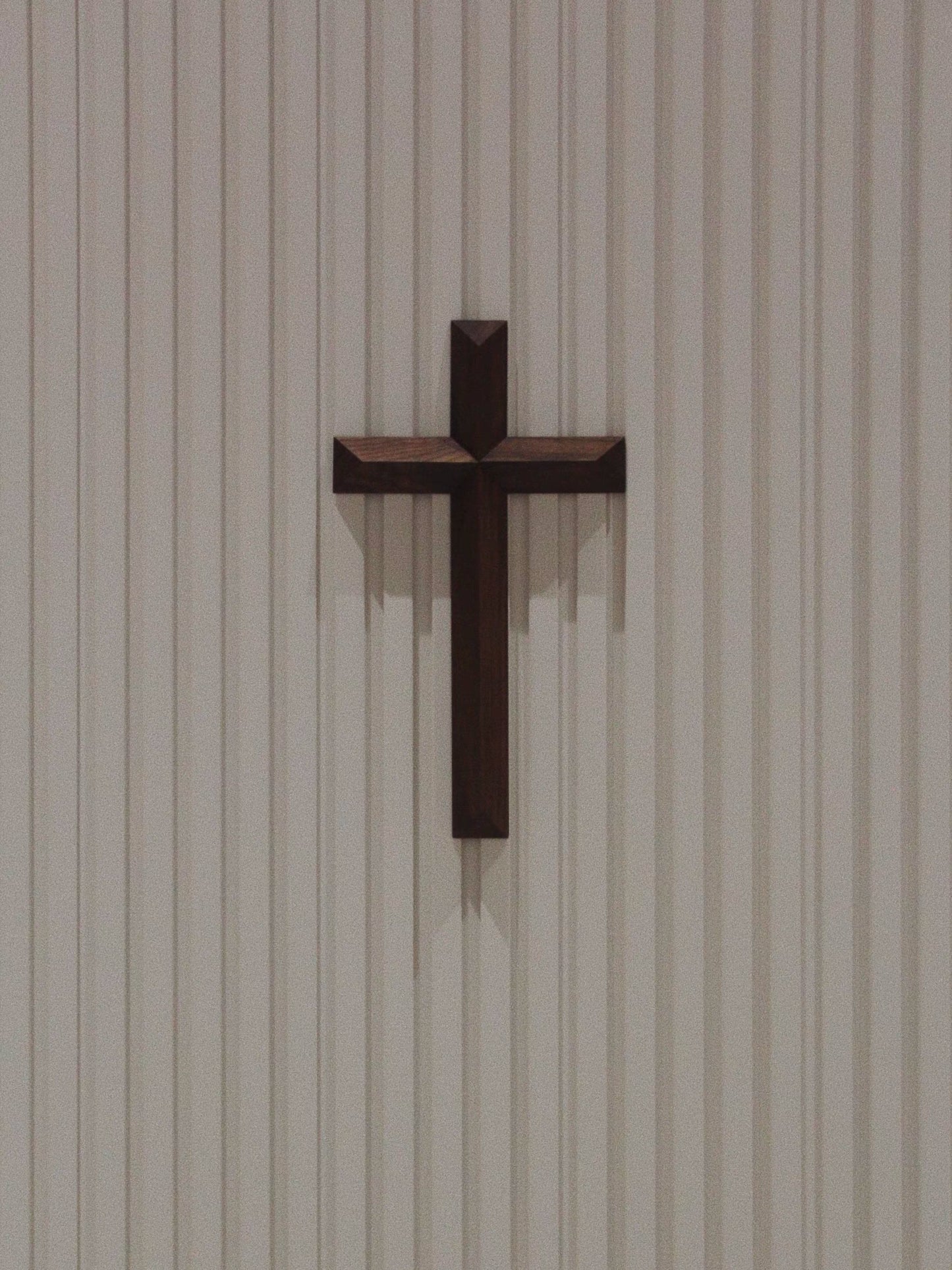 Handcrafted Black Walnut Wall Cross – Vintage American Design