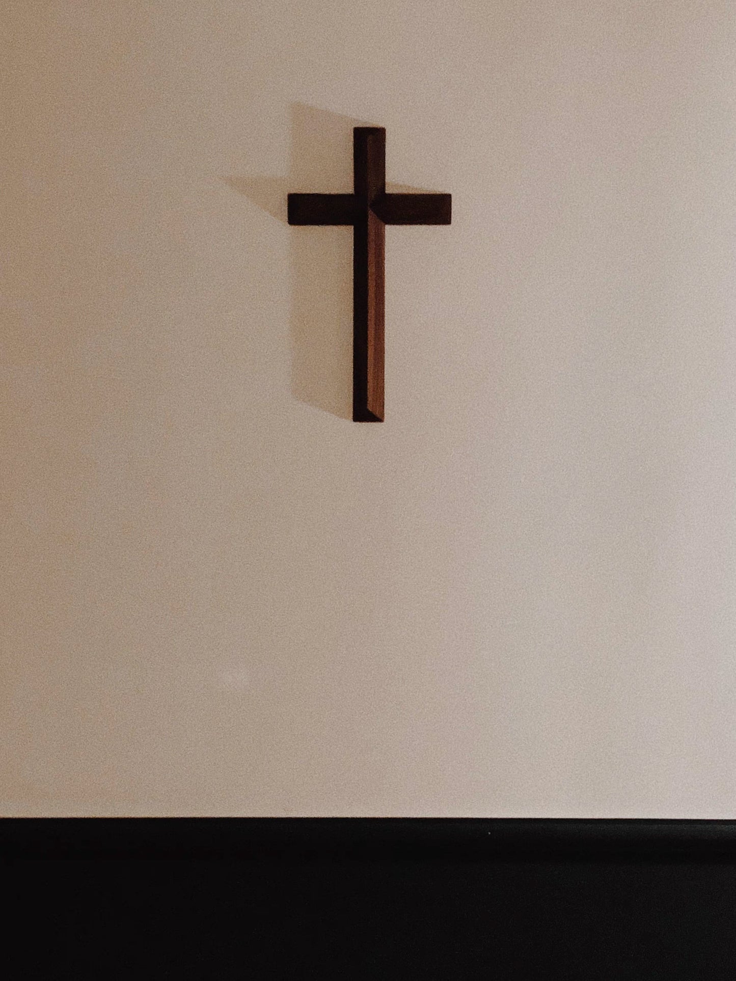 Handcrafted Black Walnut Wall Cross – Vintage American Design