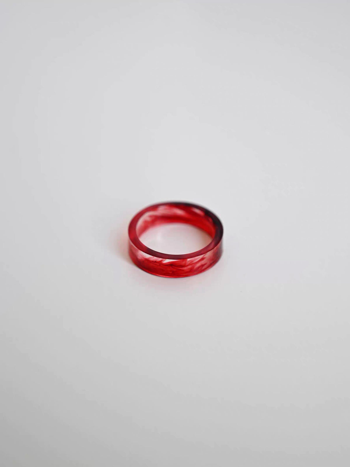 Handcrafted Resin Rings - Unique Crystal Design with Symbolic Red Accents