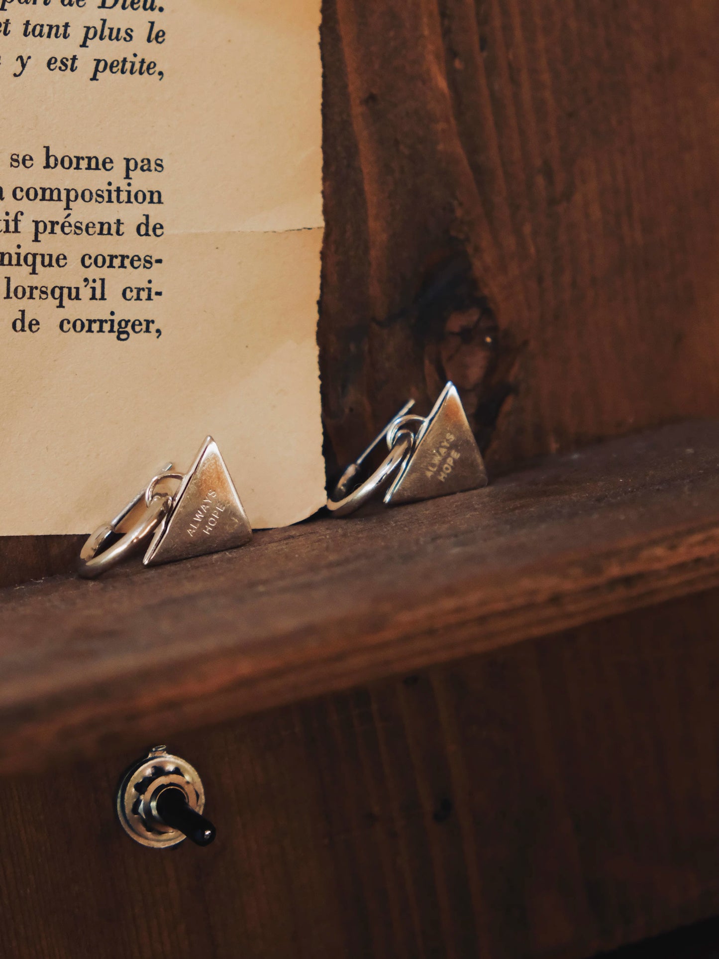 Original Design Minimalist S925 Silver Triangle Earrings – Symbol of Hope and the Trinity